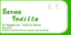 barna vodilla business card